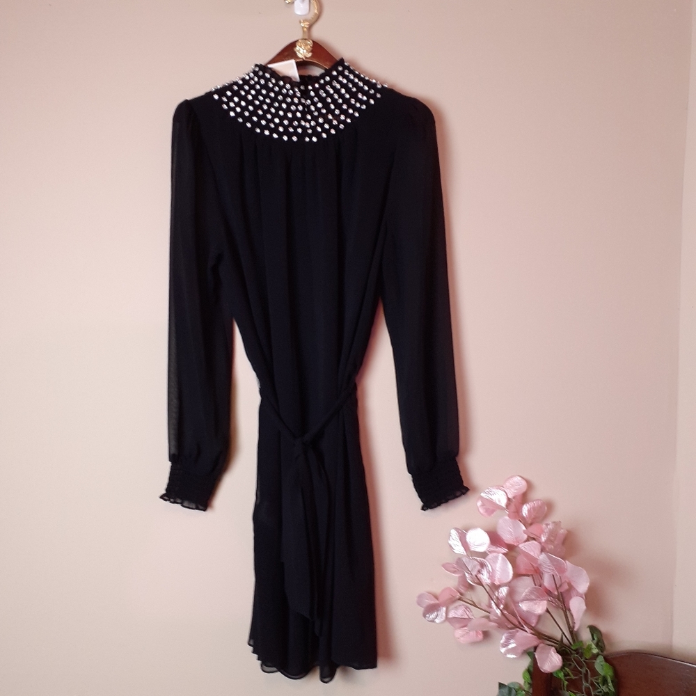 Michael Kors Rhinestone embellished smocked dress - Picture 12 of 15